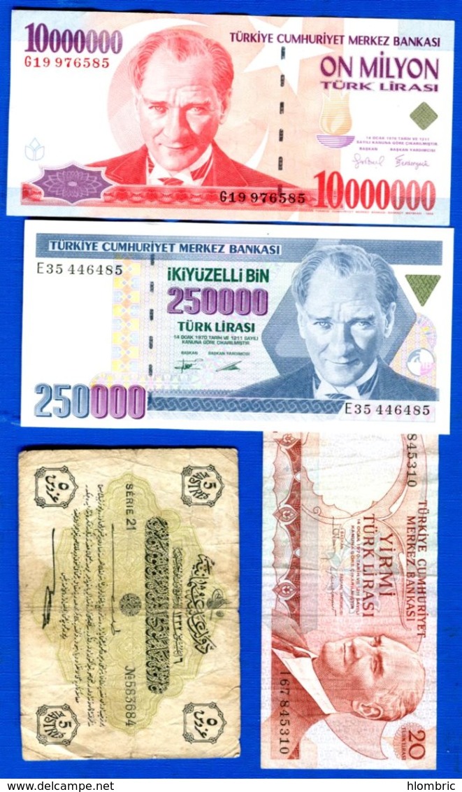 Turquie  4  Billets - Turquie