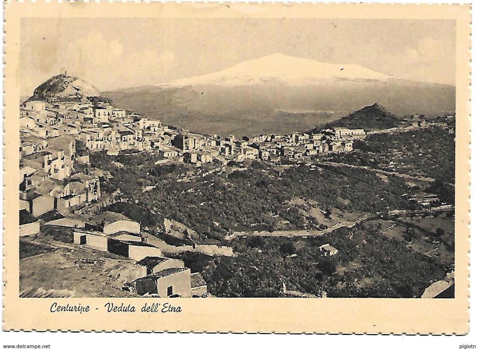 EN009 - CENTURIPE - VEDUTA DELL'ETNA - ENNA - F.G. VIAGGIATA 1957 - Enna