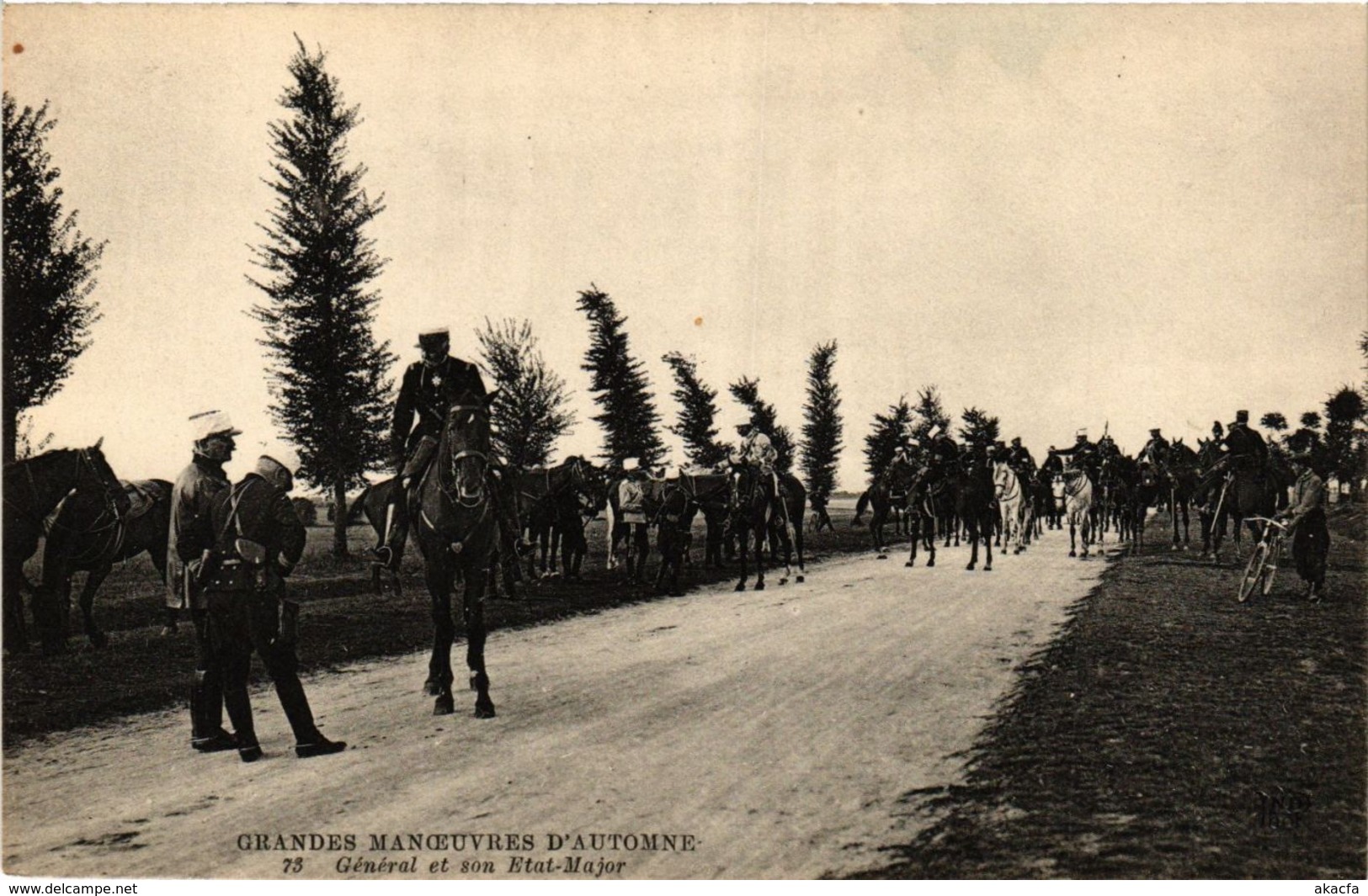 CPA MILITAIRE Grandes Manoeuvres D'Automne-General Et Son Etat-Major (316597) - Manoeuvres