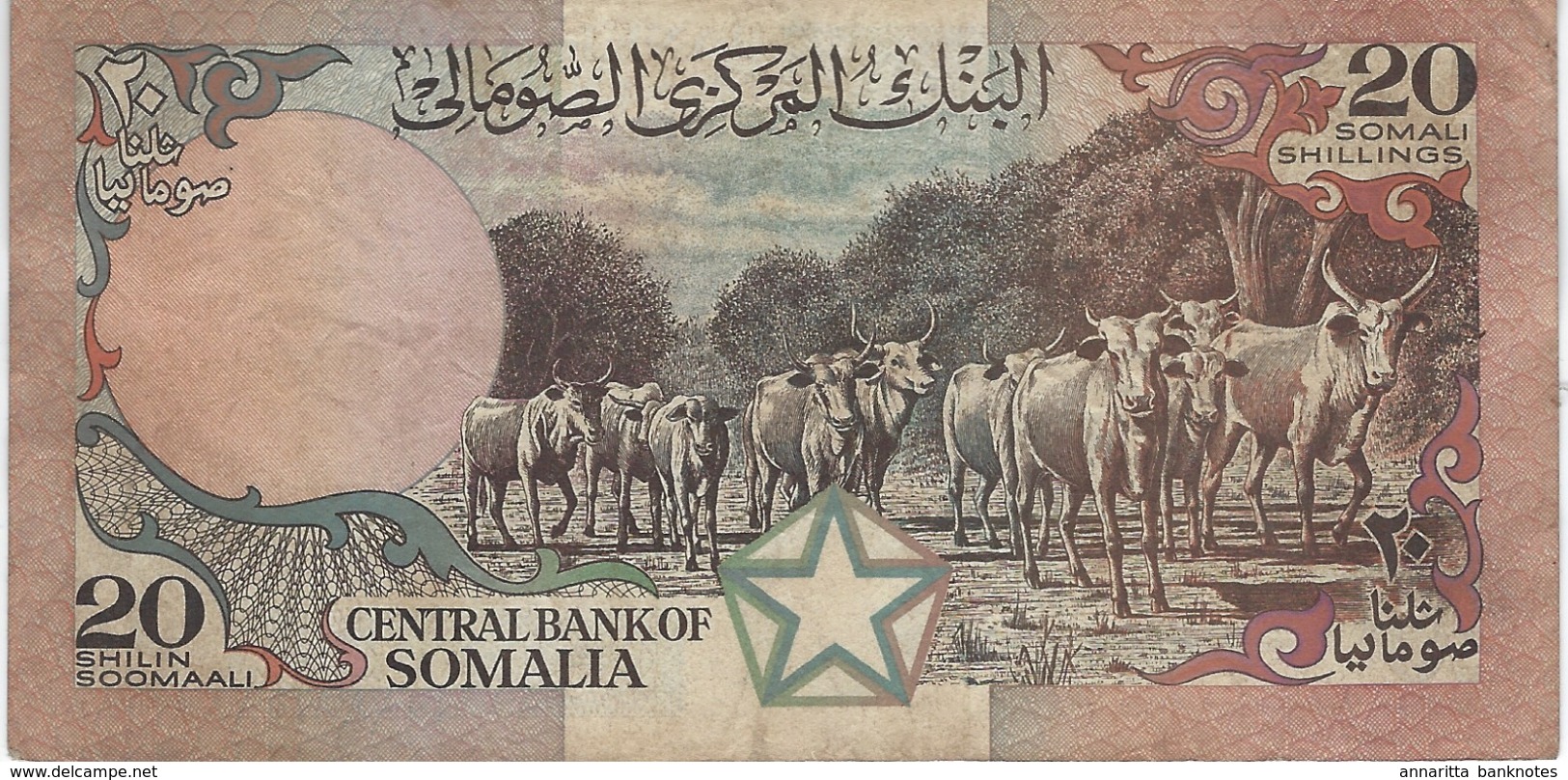 SOMALIA 20 SHILLINGS 1987 P-33c USED S/N 219334 [SO308c] - Somalie