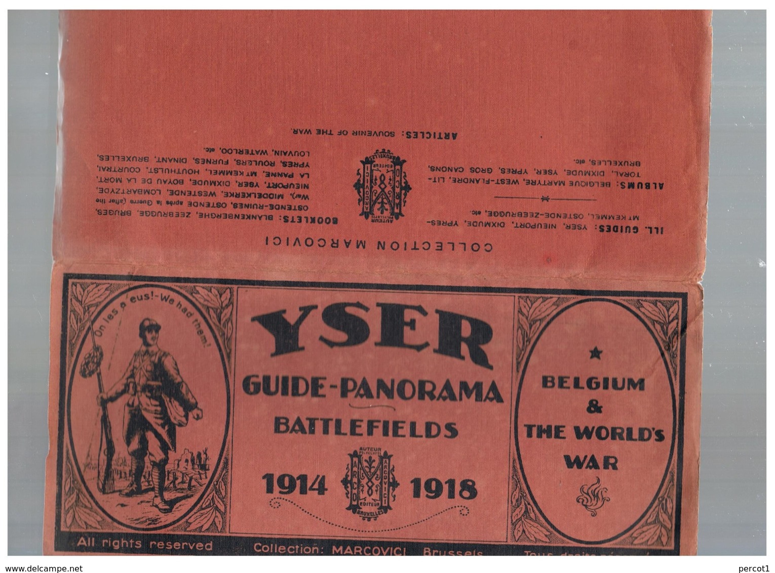 JM27.10 /  ANCIEN DEPLIANT YSER - GUIDE-PANORAMA 1914-1918 / 8 PLANCHES EN COULEUR / MARCOVICI - Documentos Históricos