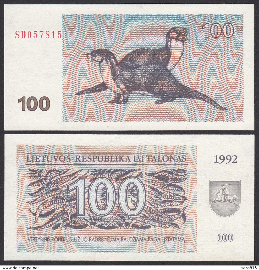 Litauen - Lithunia 100 Talonas Banknote UNC 1992 Pick 42    (25466 - Lituania
