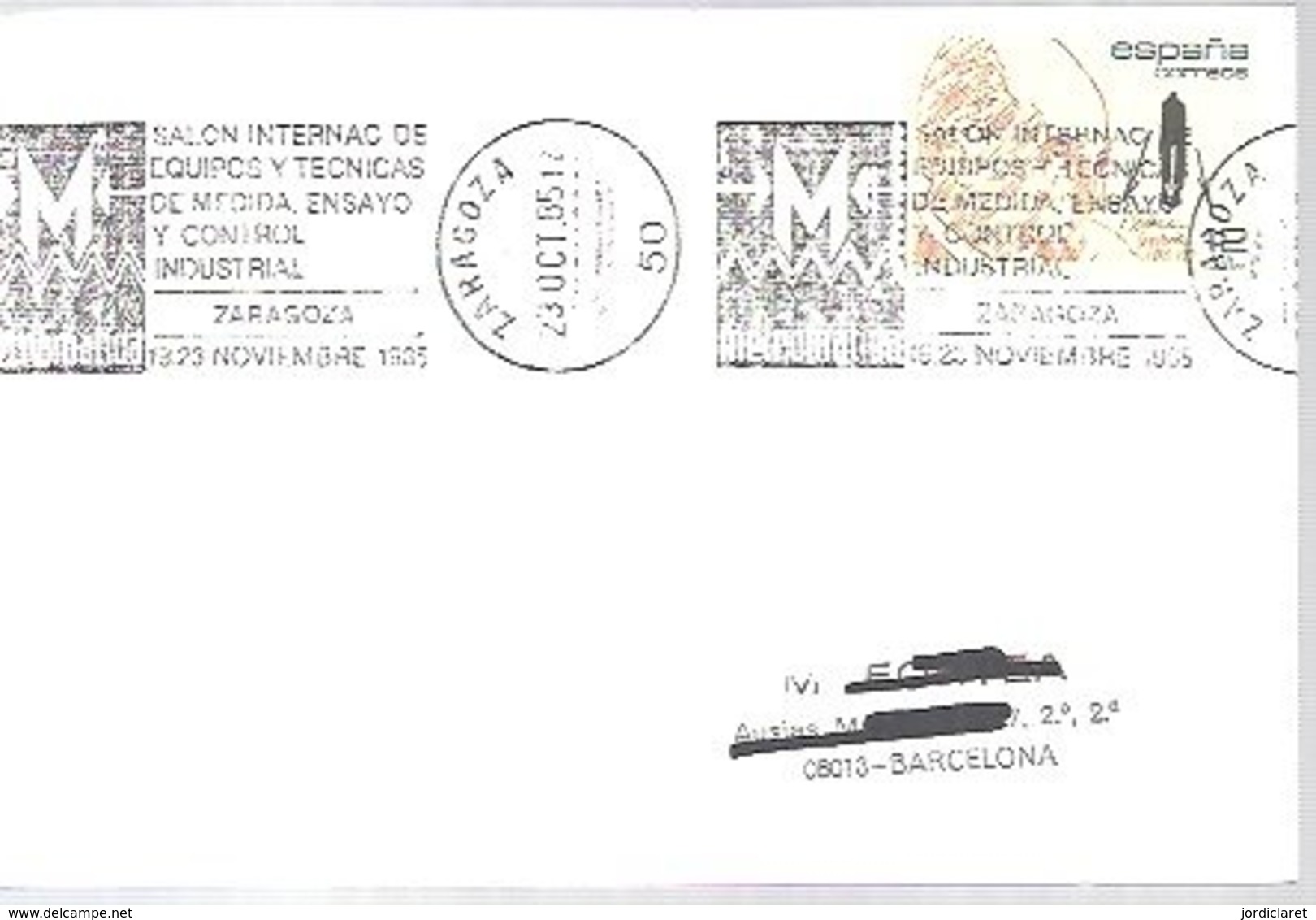 MATASELLOS  1985 ZARAGOZA - Cartas & Documentos