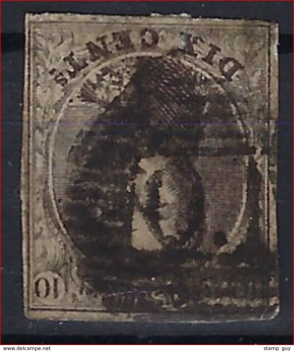 Medaillon 10 Cent Met AMBULANT Stempel  O. I / OUEST 1 Met 4 Randen In Redelijke Staat ; Zie Ook Scan ! - 1849-1865 Medallions (Other)