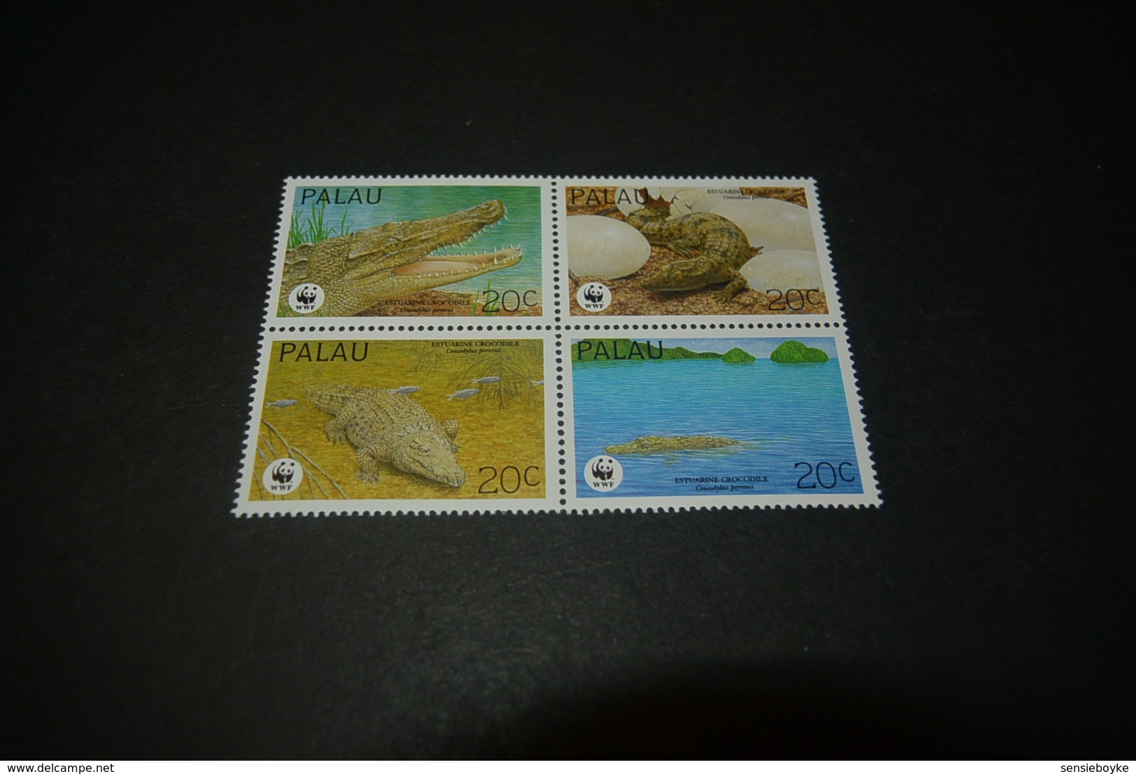 K23471- Set In Bloc MNH Palau  1994  - WWF -  Crocodile - Ongebruikt