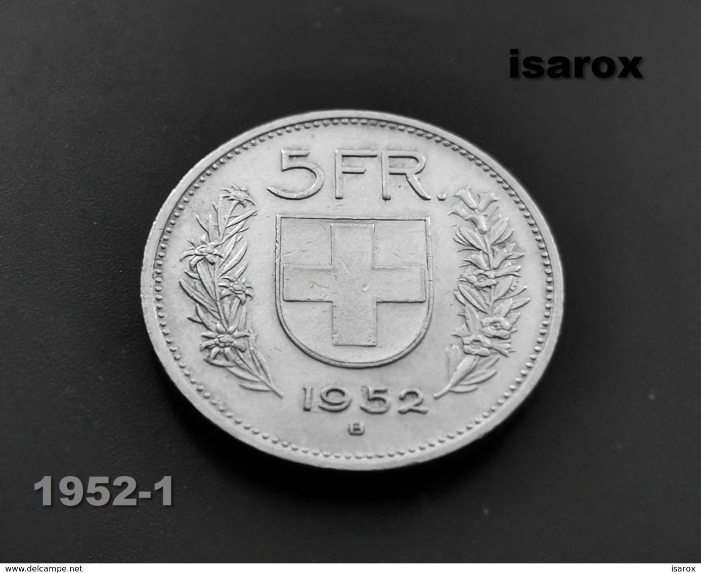 Rare Pièce De 5 Francs Suisse Argent De 1952 / 5 Swiss Franc Coin Silver Of 1952 - Altri & Non Classificati