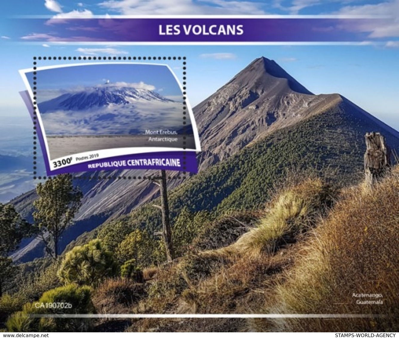2019-10- CENTRAL AFRICAN REP -  VOLCANOES       1V    MNH** - Volcanos