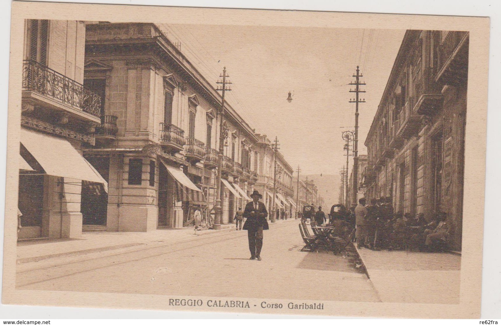 Reggio Calabria, Corso Garibaldi Animata - F.p.- Anni '1930 - Reggio Calabria