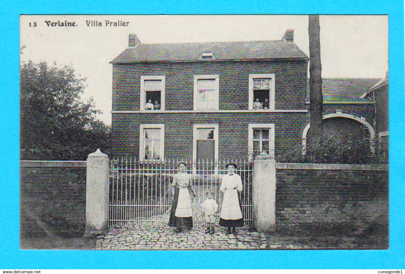 CPA VERLAINE : Villa Pralier N° 13 - Animée Et Circulée En 1912 - Ed N. Laflotte - 2 Scans - Verlaine