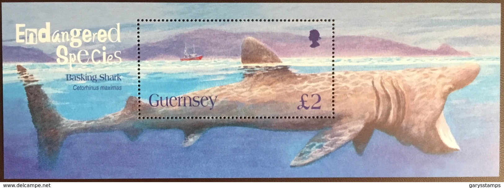 Guernsey 2005 Basking Shark Fish Minisheet MNH - Fische