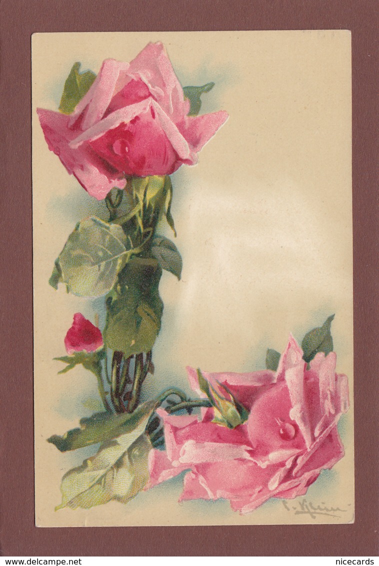 Catharina KLEIN - Signé - Fleurs - Rose - Klein, Catharina