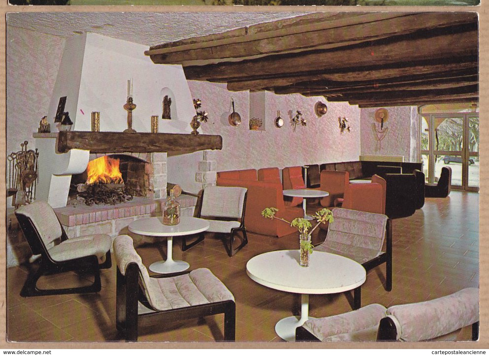 X04049 CASTELLANE Nouvel Hotel Du COMMERCE Salon Cheminée 1970s Alpes-de-Haute-Provence - Castellane