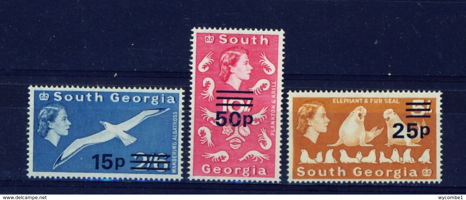 SOUTH GEORGIA - 1971 Decimal Surcharge Definitives Set Unmounted/Never Hinged Mint - Falkland Islands