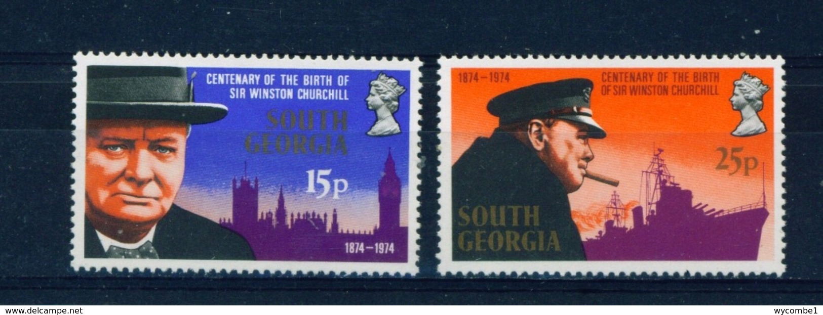 SOUTH GEORGIA - 1974 Churchill Set Unmounted/Never Hinged Mint - Falkland Islands