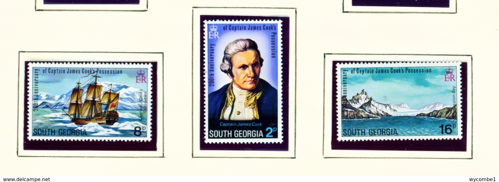 SOUTH GEORGIA - 1975 Captain Cook Set Unmounted/Never Hinged Mint - Falkland Islands