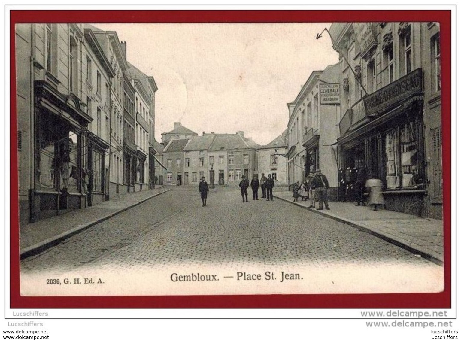 Gembloux - Place St-Jean - Belle Vue Animée - Magasins - G.Hermans N° 2036 - 2 Scans - Gembloux