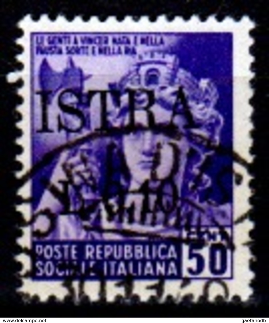 Italia-A-0866 - ISTRIA: Emissione 1945 (o) Used - Varietà Di Sovrastampa INEDITA - Senza Difetti Occulti. - Occ. Yougoslave: Istria