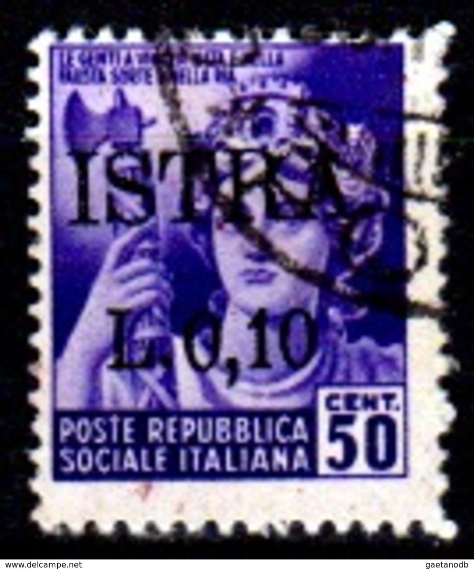 Italia-A-0867 - ISTRIA: Emissione 1945 (o) Used - Varietà Di Sovrastampa INEDITA - Senza Difetti Occulti. - Occ. Yougoslave: Istria
