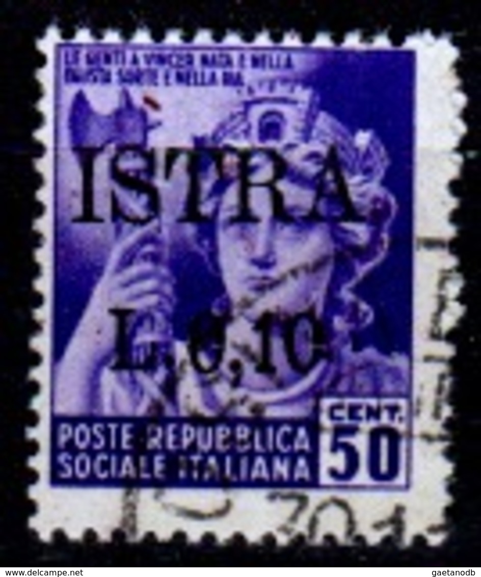 Italia-A-0868 - ISTRIA: Emissione 1945 (o) Used - Varietà Di Sovrastampa INEDITA - Senza Difetti Occulti. - Occup. Iugoslava: Istria