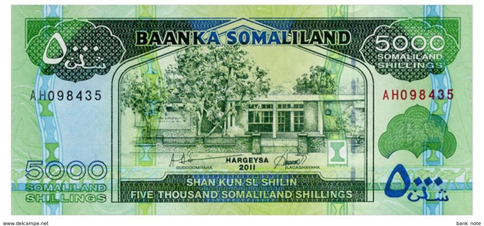 SOMALILAND 5000 SHILLINGS 2011 Pick 21 Unc - Somalia