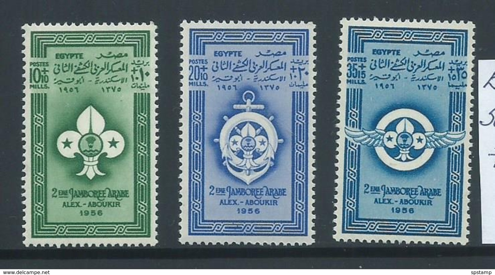 Egypt 1956 Scout Charity Set Of 3 MLH - Unused Stamps