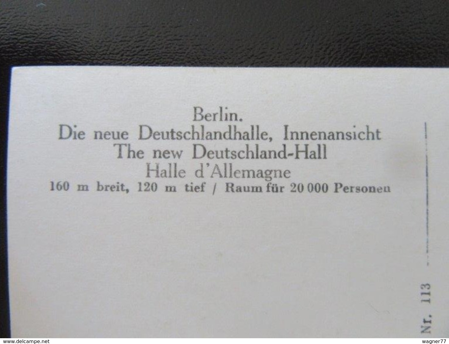 Postkarte 3. Reich - Deutschlandhalle Berlin - Briefe U. Dokumente