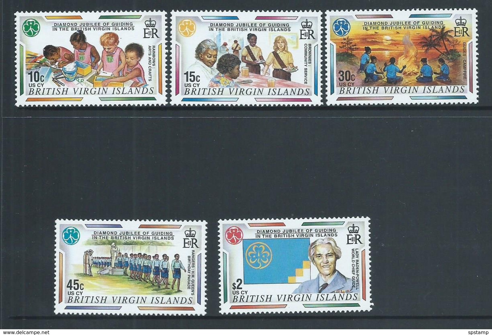 Virgin Islands 1996 Girl Guide Anniversary Set Of 5 MNH - British Virgin Islands