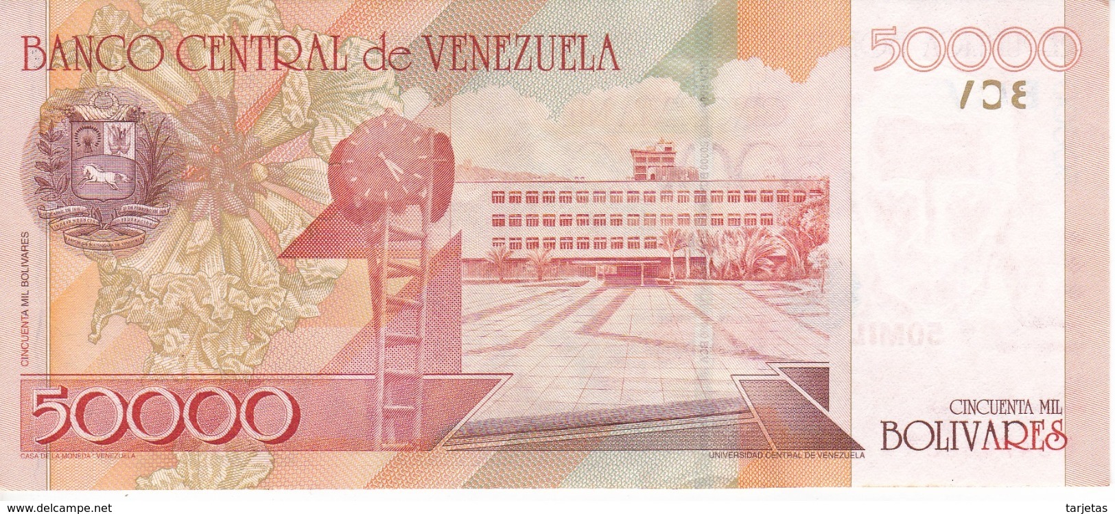 BILLETE DE VENEZUELA DE 50000 BOLIVARES DEL AÑO 2006 EN CALIDAD EBC (XF)  (BANK NOTE) - Venezuela