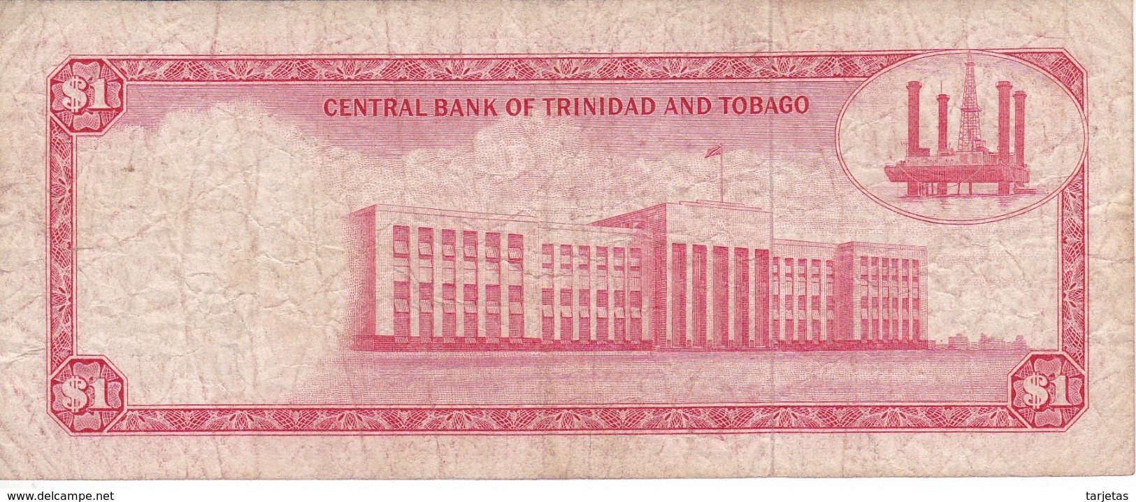 BILLETE DE TRINIDAD Y TOBAGO DE 1 DOLAR DEL AÑO 1964 (BANKNOTE) BIRD-PAJARO - Trinidad En Tobago