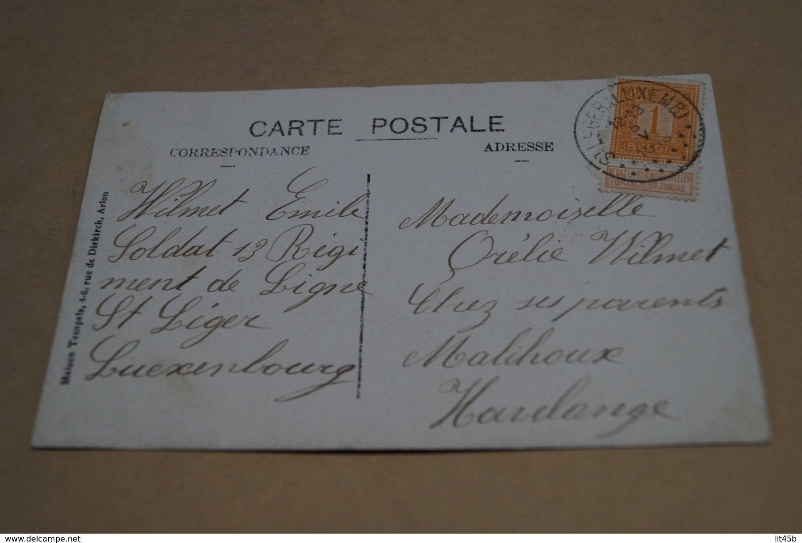 Saint Leger 1918 ,environs D'Arlon,belle Ancienne Carte Pour Collection - Saint-Léger