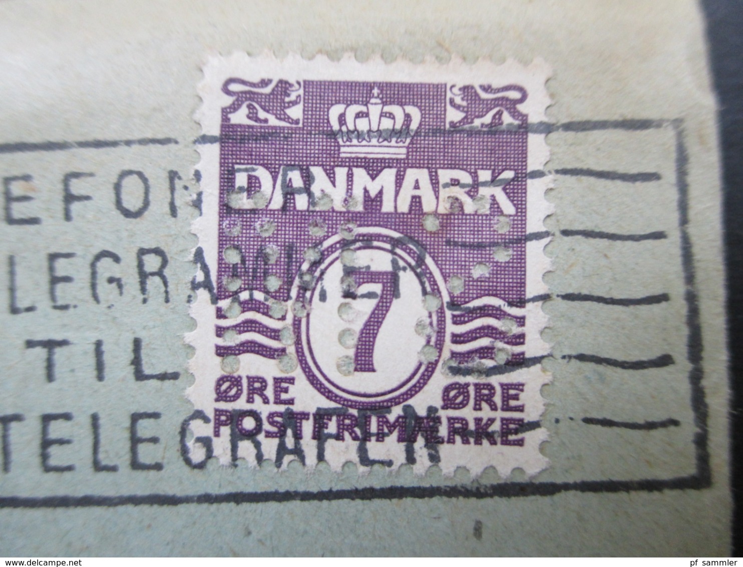Dänemark 1937 Freimarken Wellenlinien 7 Öre Mit Perfin / Firmenlochung SM Stallknecht & Meyer Kobenhavn Nach Wien I - Cartas & Documentos