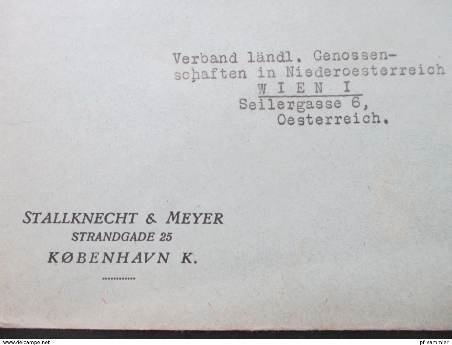 Dänemark 1937 Freimarken Wellenlinien 7 Öre Mit Perfin / Firmenlochung SM Stallknecht & Meyer Kobenhavn Nach Wien I - Lettres & Documents