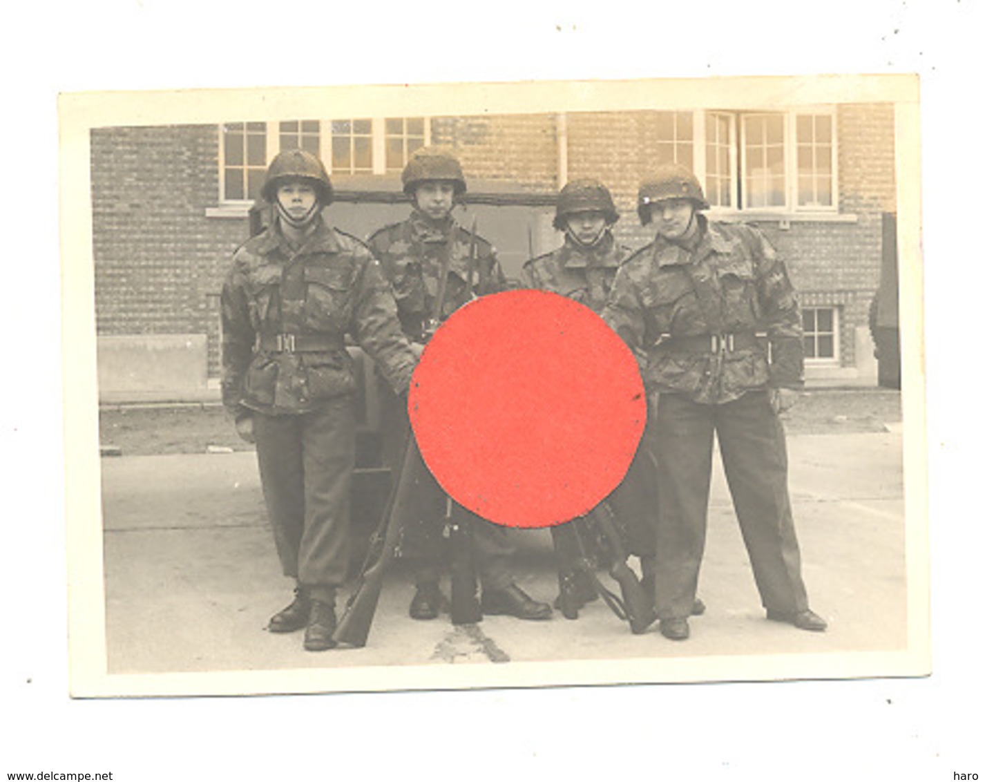 Photo ( +/- 7 X 10 Cm ) - Armée Belge - Groupe De Militaires En Tenue Et En Armes (b267) - Oorlog, Militair