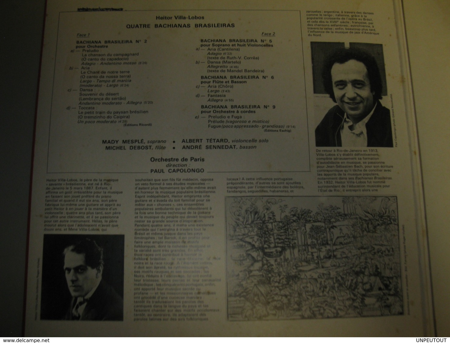 VINYLE VILLA-LOBOS "BACHIANAS BRASILEIRAS" 33 T LA VOIX DE SON MAITRE (1973) - Klassik