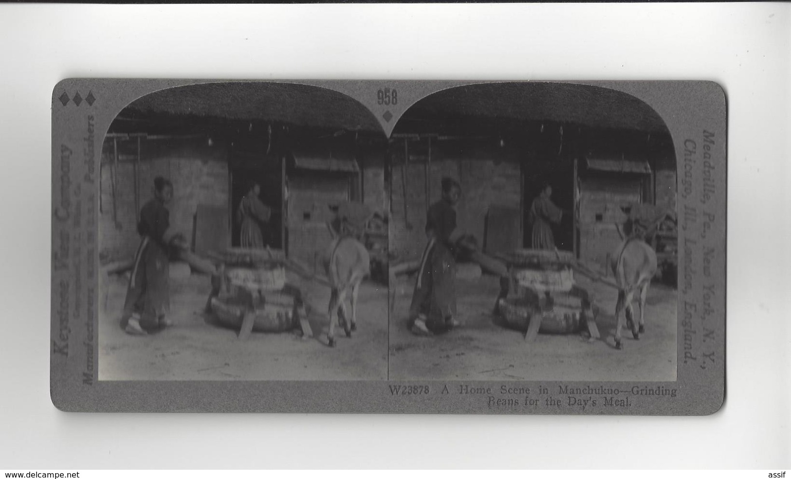 CHINE CHINA MANCHUKUO Mandchoukouo KEYSTONE STEREO /FREE SHIPPING REGISTERED - Stereoscopic