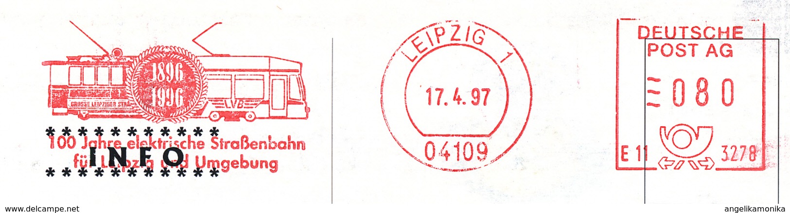 Freistempel 9188 Straßenbahn Leipzig - Franking Machines (EMA)