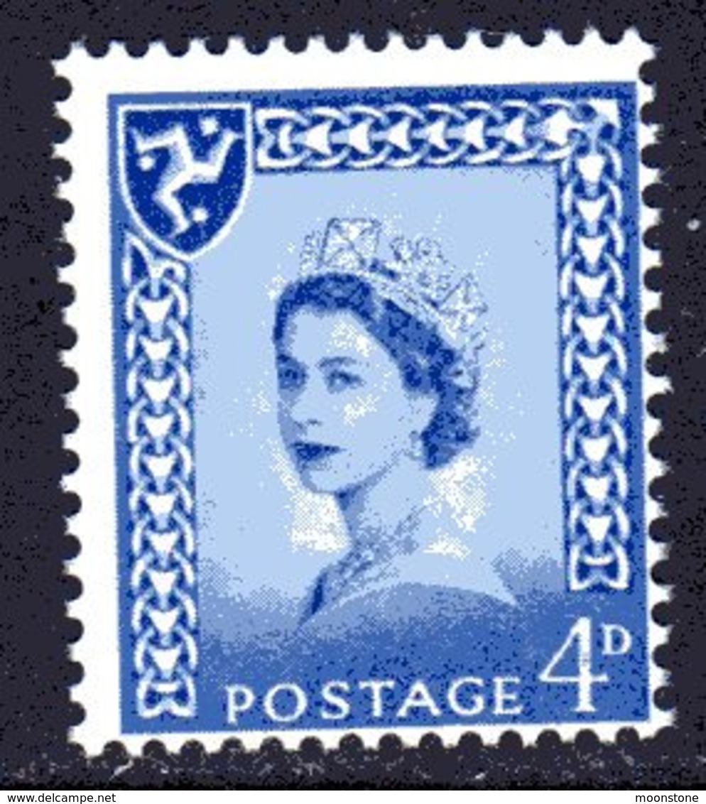 Isle Of Man 1968-9 4d Blue Regional Wilding, No Watermark, MNH, SG 4 (GB) - Isle Of Man