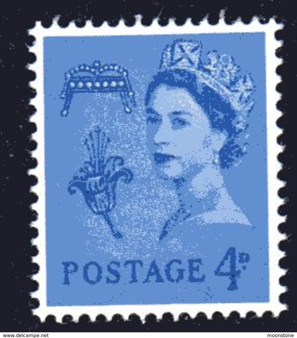 Guernsey 1968-9 4d Blue Regional Wilding, No Watermark, MNH, SG 9 (GB) - Guernsey