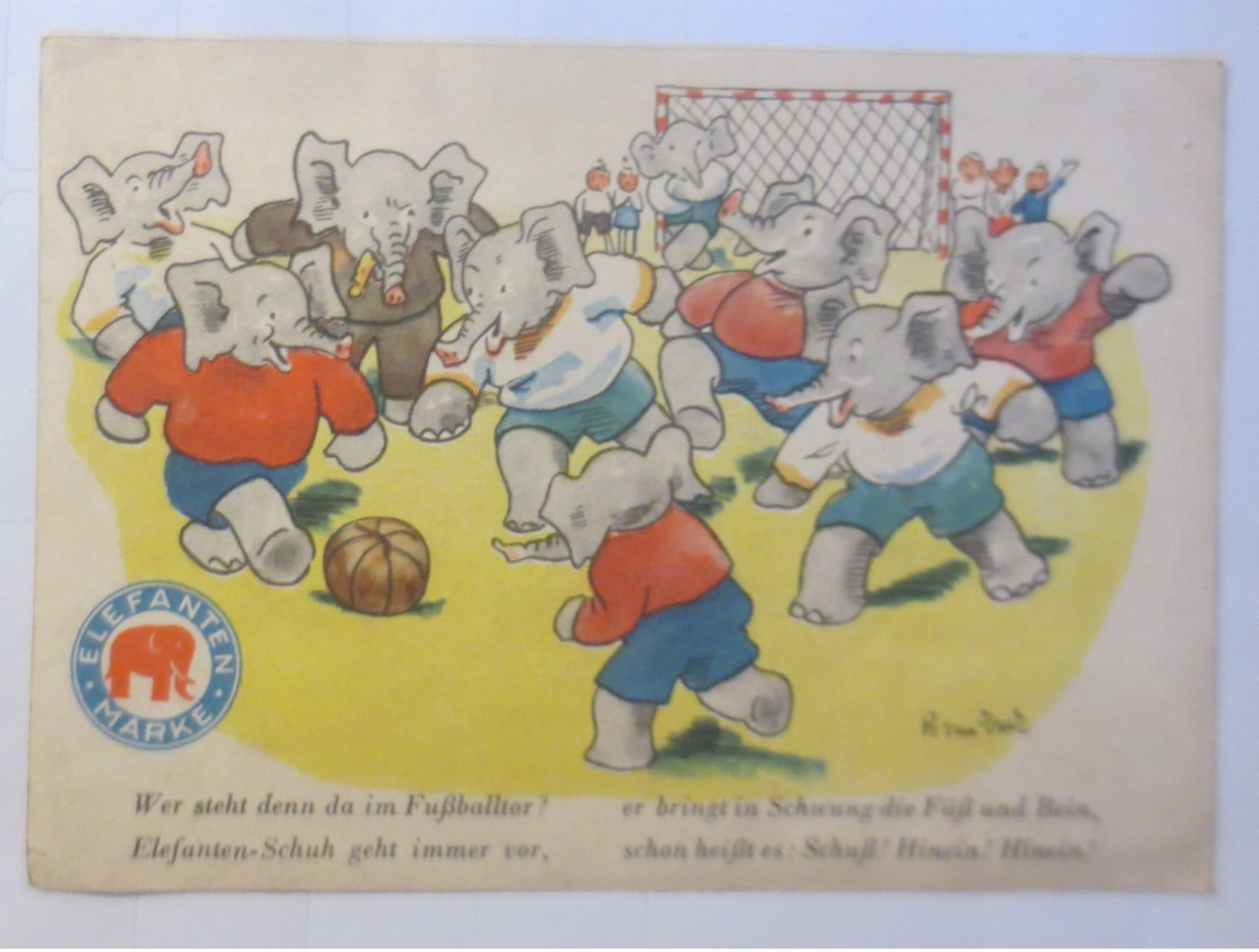 Reklame, Werbung, Elefanten Marke, Fußball,   1950 ♥ (51316)  - Werbepostkarten