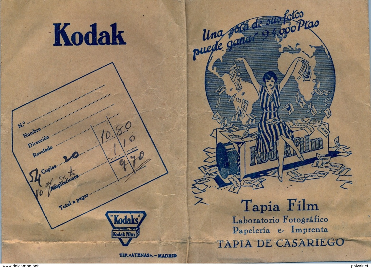 ASTURIAS / TAPIA DE CASARIEGO , PUBLICIDAD , FOTOGRAFIA , PHOTO , PHOTOGRAPHY , KODAK - Supplies And Equipment