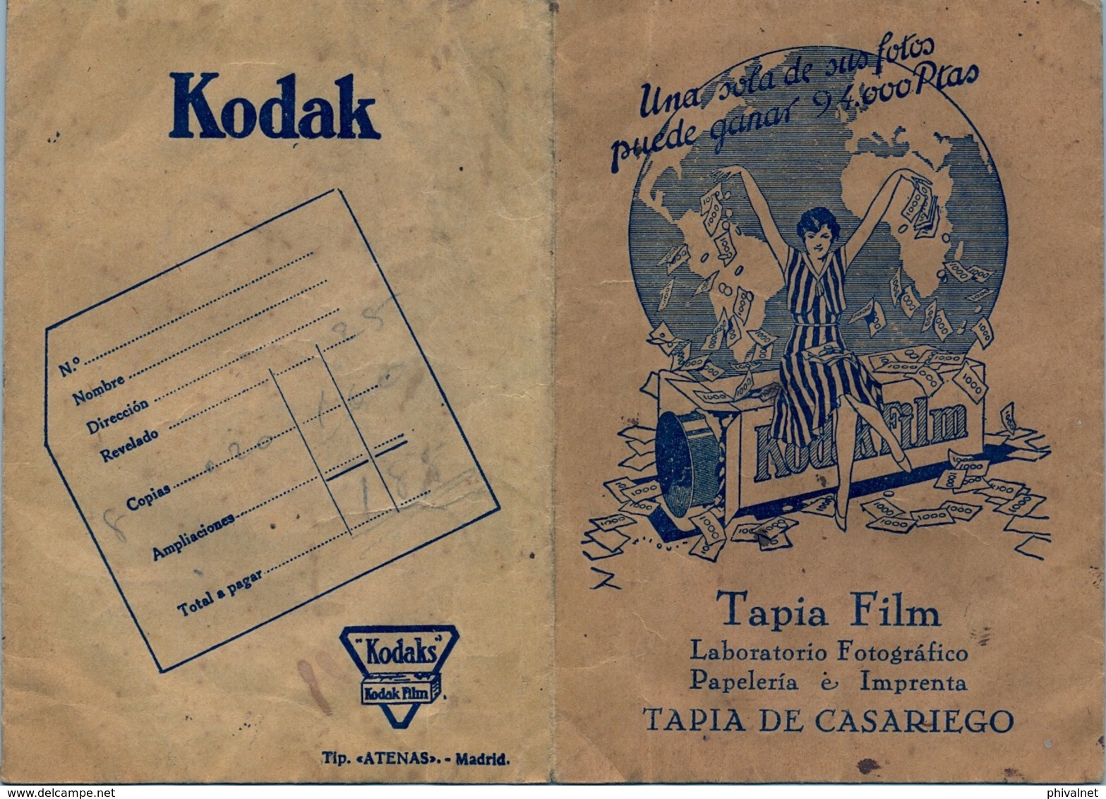 ASTURIAS / TAPIA DE CASARIEGO , PUBLICIDAD , FOTOGRAFIA , PHOTO , PHOTOGRAPHY , KODAK - Supplies And Equipment