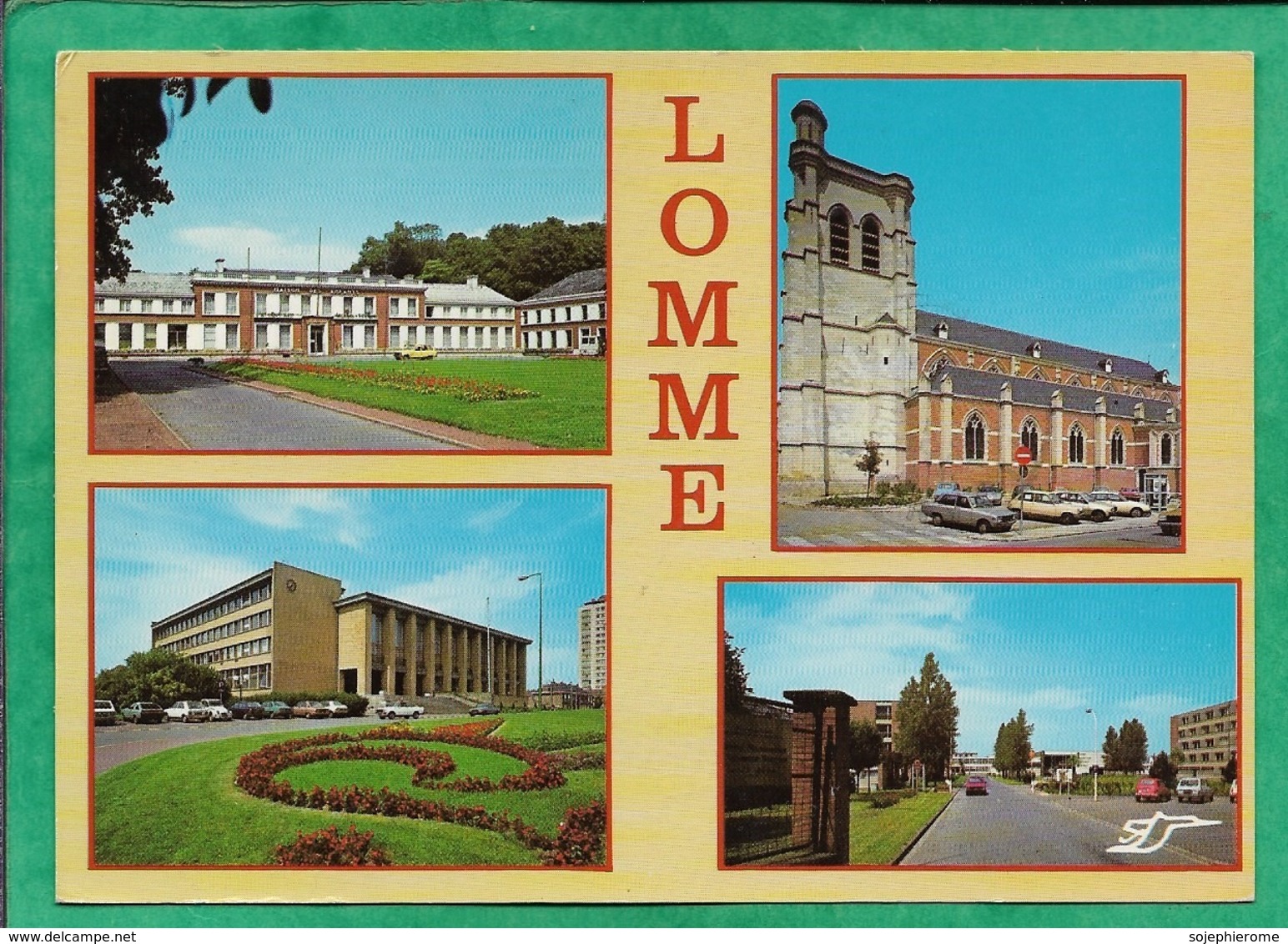 Lomme (59) Maison Des Enfants église Du Bourg Mairie Centre F.P.A. 2scans 03-09-1984 (Mainneville) Voitures - Lomme
