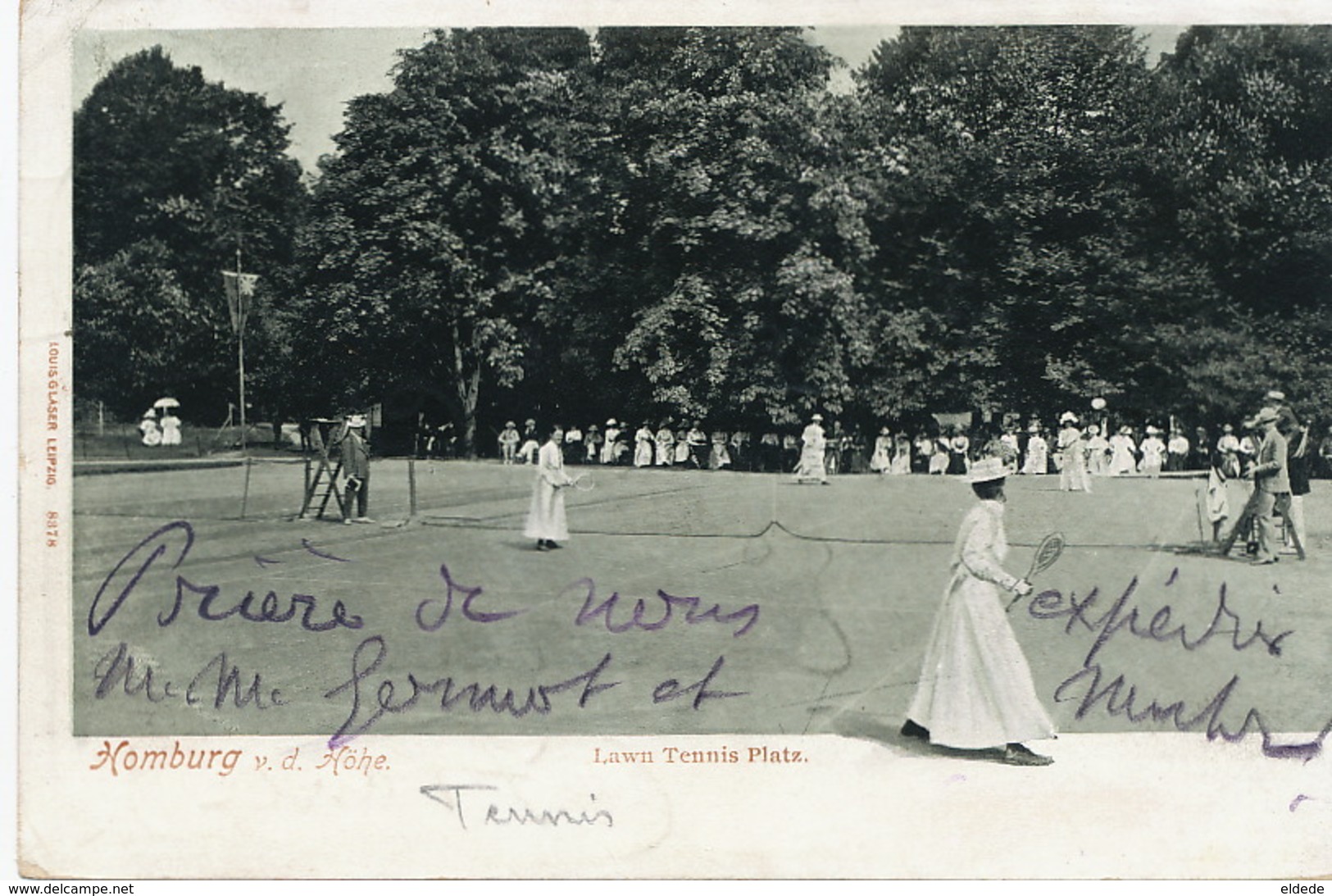 Homburg V.d. Hohe Lawn Tennis Platz  . Women Match  Edit Louis Glaser Leipzig To Lawn Tennis Club Etretat - Bad Homburg