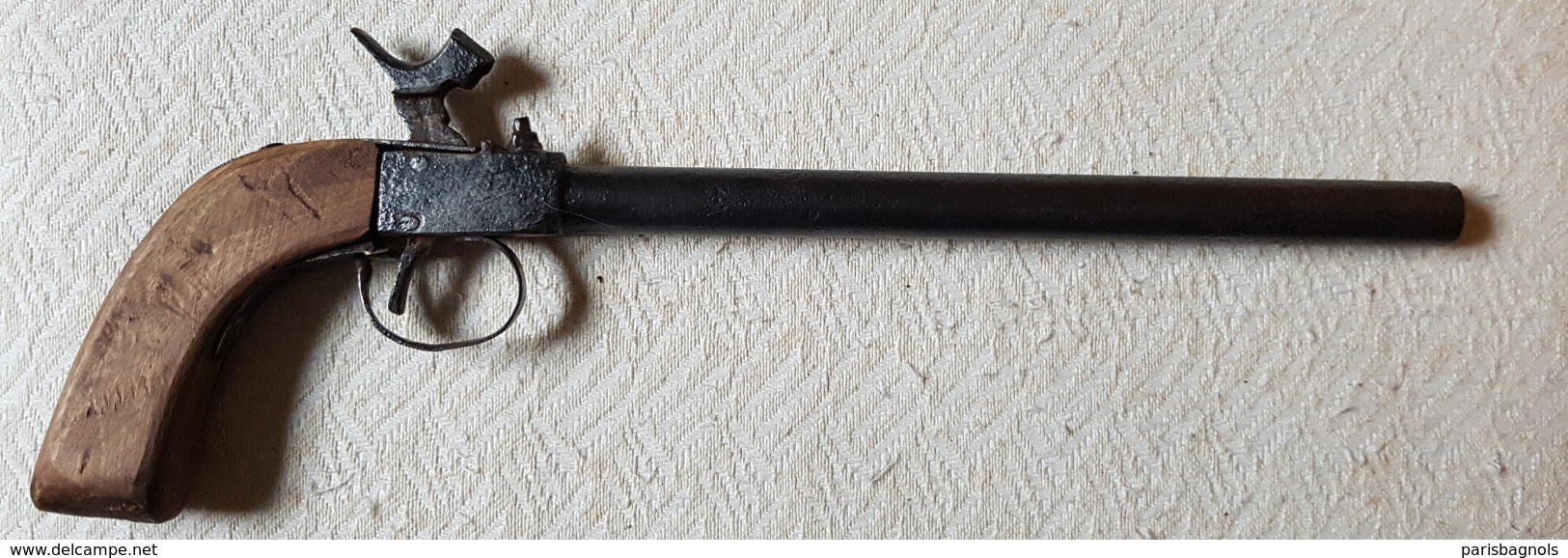 XIX Siècle - Pistolet De Braconnier à Poudre Noire - Armes Neutralisées