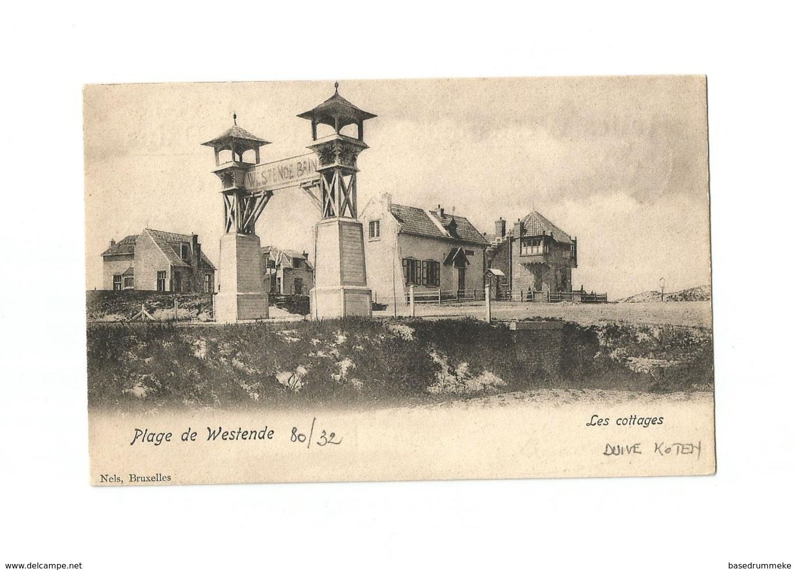 Plage De Westende   Les Cottages  (1902). - Westende