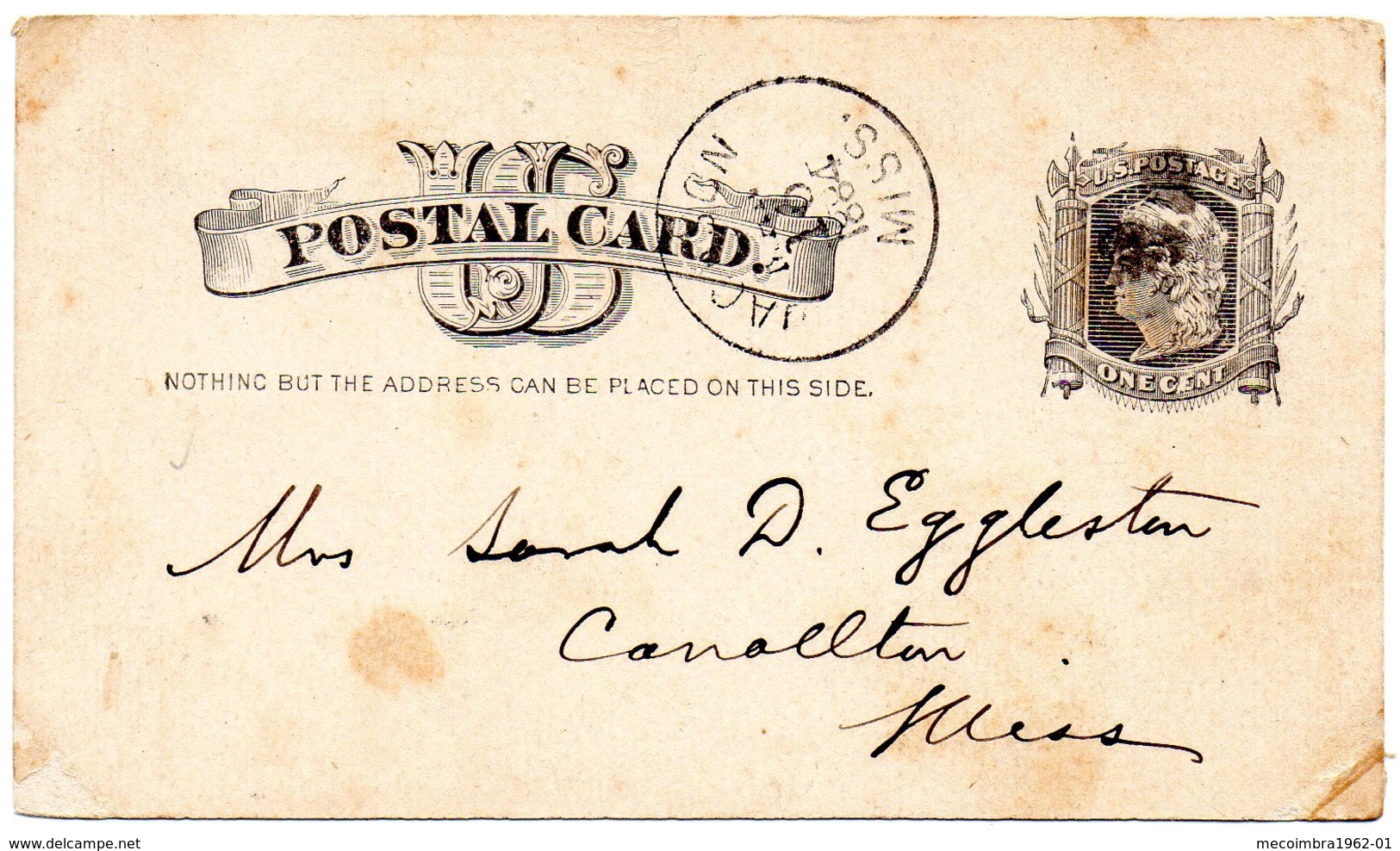 ÉTATS-UNIS - Postal Card 1884 - ...-1900