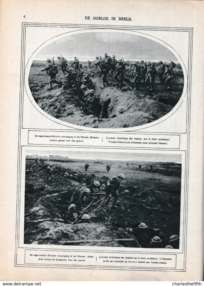 MAGAZINE ** THE WAR PICTORIAL JUNE 1917 ** 32 PAGES IN DUTCH & FRENCH - 60 PHOTOS - RARE !! OORLOG IN BEELD - Guerre 1914-18