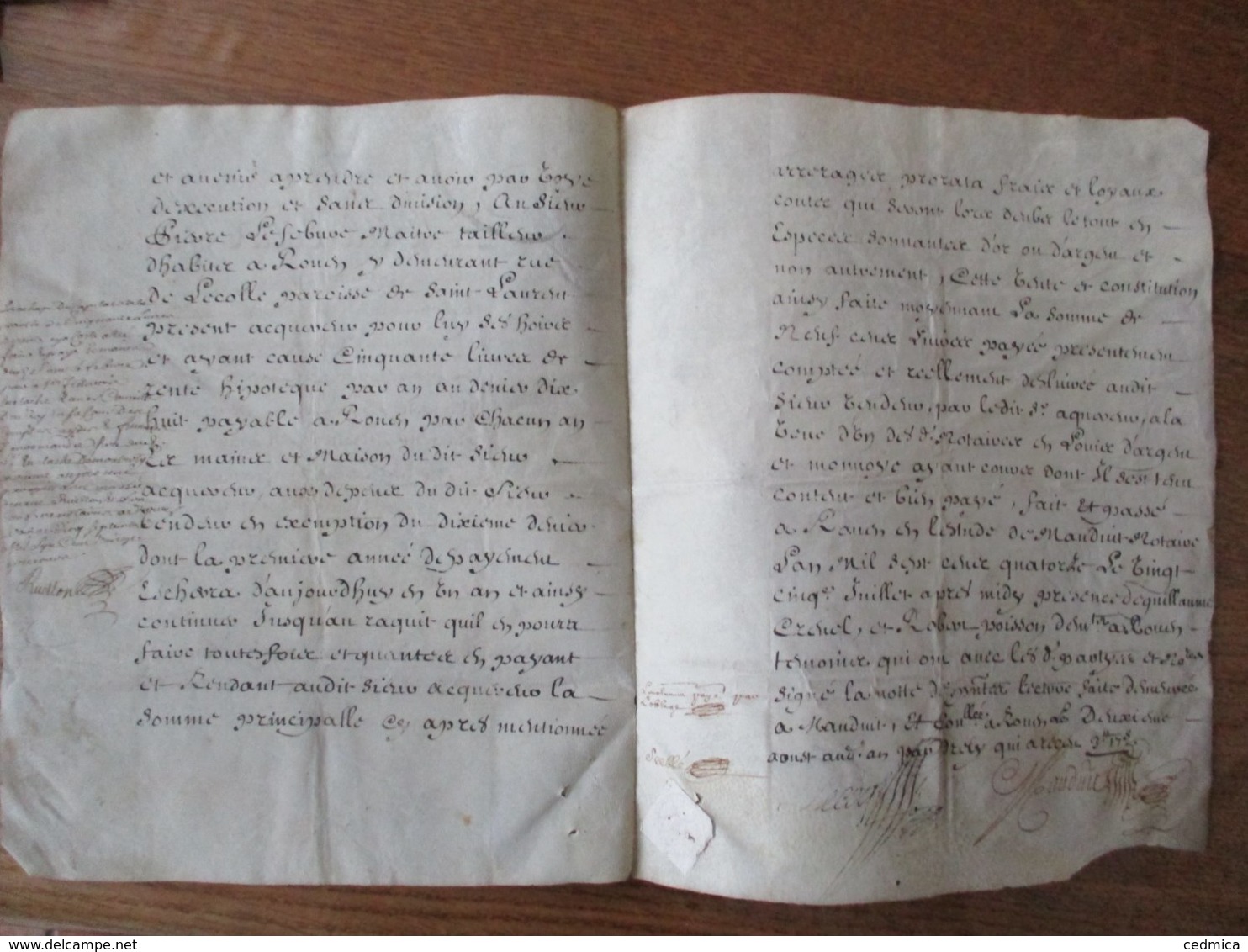 25 JUILLET 1714 PARCHEMIN GEN.DE ROUEN - Cachets Généralité