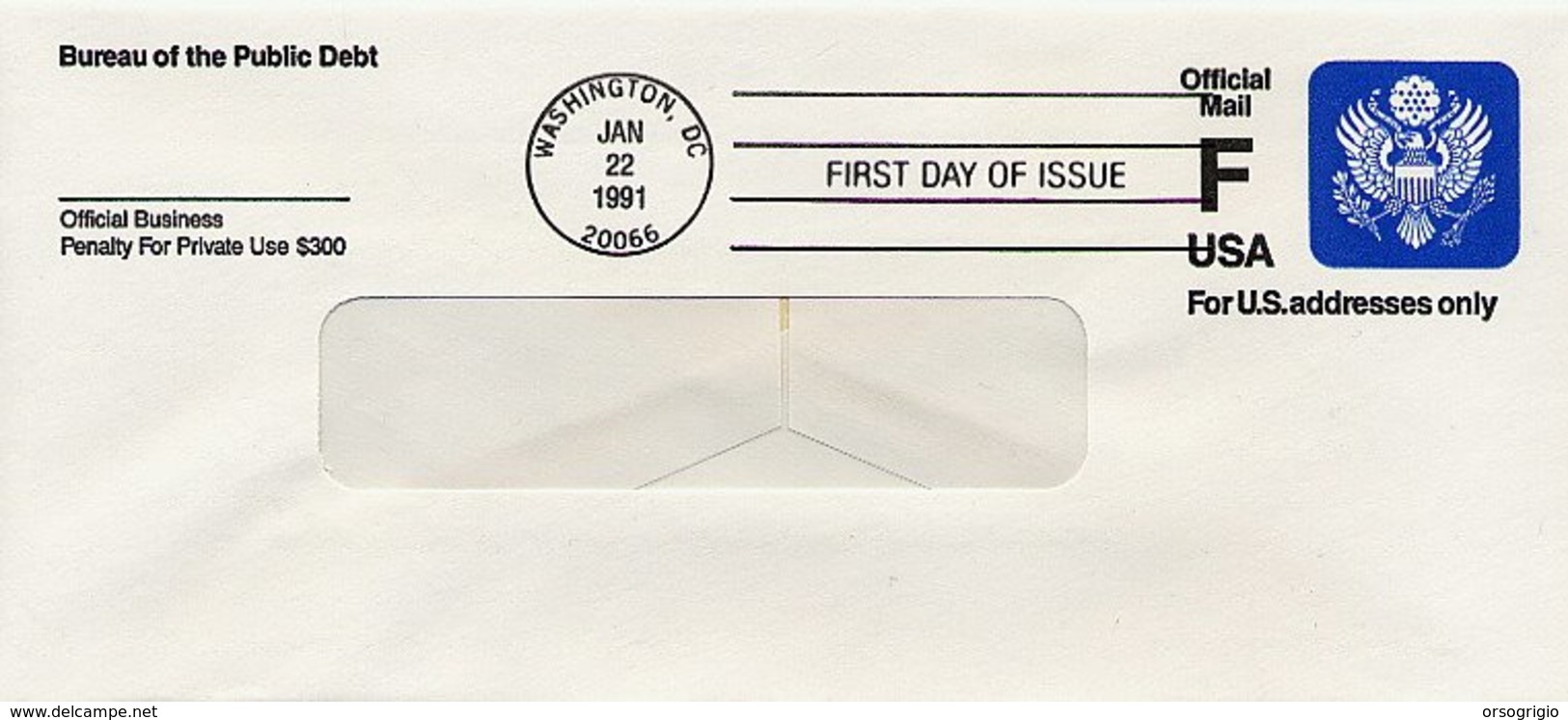 USA -  FDC - BUSTA INTERO POSTALE - OFFICIAL MAIL F - 1981-00