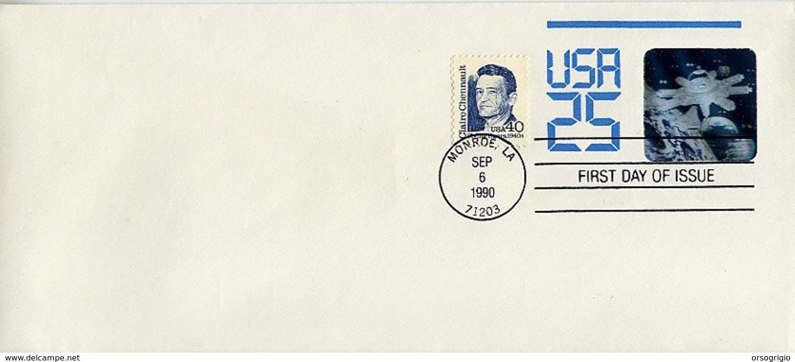 USA -  FDC - BUSTA INTERO POSTALE - 1990 -   25 C. - 1981-00